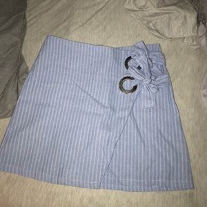 LF (mint vanilla) blue and white striped skirt
